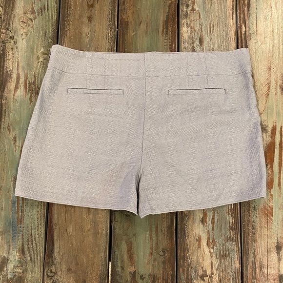 LOFT 12 Riviera Shorts Women’s Buttons Textured Cotton Side Zip Lavender Gray - Picture 11 of 12